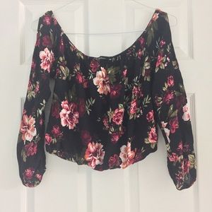 Black Floral Top